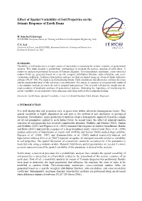 Effect of Spatial Variability of Soil Properties on the Seismic Response of Earth Dams