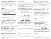Probability Cheatsheet