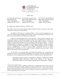 Support for Legislative Document 1290 (S.P