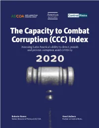 The Capacity to Combat Corruption (CCC)Index