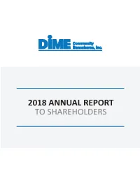 2018 Annual Report to Shareholders Annual Meeting of Shareholders