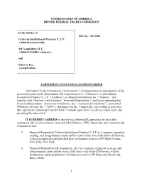 Agreement Containing Consent Order