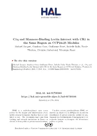 C1q and Mannose-Binding Lectin Interact with CR1 in The