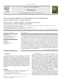 Cell Calcium the 2 Subunit Augments Functional Expression and Modifies