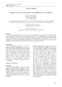 Check List 5(2): 222–237, 2009