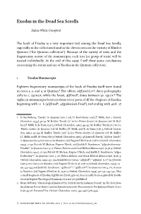 Exodus in the Dead Sea Scrolls