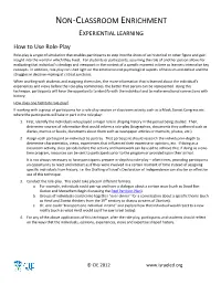 Experiential Learning: Role-Play
