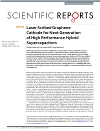Laser Scribed Graphene Cathode for Next Generation of High