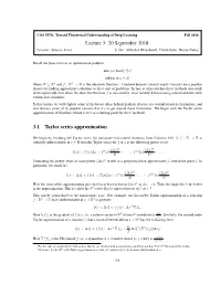 Lecture 3: 20 September 2018 3.1 Taylor Series Approximation