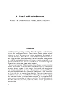 Runoff and Erosion Processes