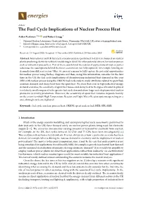 The Fuel Cycle Implications of Nuclear Process Heat