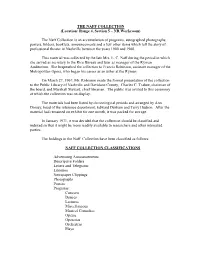 THE NAFF COLLECTION (Location: Range 4, Section 5 – NR Workroom)