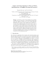 Upper and Lower Bounds on Sizes of Finite Bisimulations of Pfaﬃan Dynamical Systems ⋆