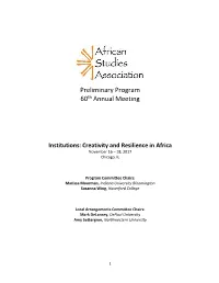 2017 Preliminary Program