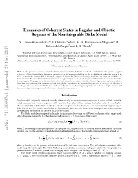 Dynamics of Coherent States in Regular and Chaotic Regimes of the Non-Integrable Dicke Model