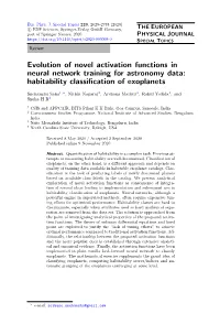 Evolution of Novel Activation Functions in Neural Network Training for Astronomy Data: Habitability Classiﬁcation of Exoplanets