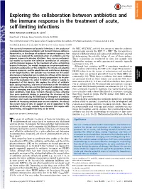 Exploring the Collaboration Between Antibiotics and the Immune Response in the Treatment of Acute, Self-Limiting Infections
