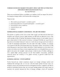 Foreign Exchange Market – Dynamics Part 2