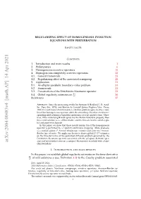 Regularizing Effect of Homogeneous Evolution Equations with Perturbation