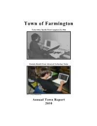 2010 Annual Town Report To