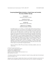 Comparing Digital Media Industries in South Korea and Australia: the Case of Netflix Take-Up
