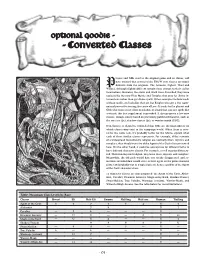 Converted Classes