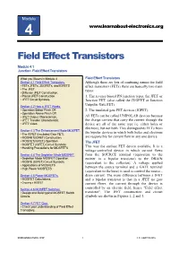 Field Effect Transistors