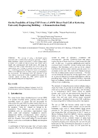 On the Possibility of Using CHP from a 1.4 MW Direct Fuel Cell At