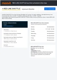 RED LINE SHUTTLE Bus Time Schedule & Line Route