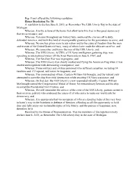 Rep. Franz Offered the Following Resolution: House Resolution No