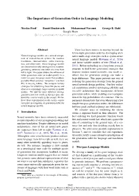 The Importance of Generation Order in Language Modeling