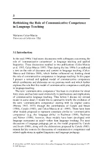 3 Rethinking the Role of Communicative Competence in Language Teaching