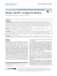 Blastjs: a BLAST+ Wrapper for Node.Js