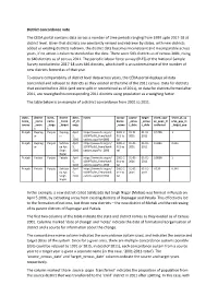 District Concordance Note the CEDA Portal Contains Data Across a Number of Time Periods Ranging from 1999 Upto 2017-18 at District Level