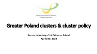 Greater Poland Clusters & Cluster Policy