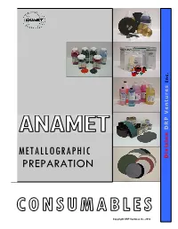 Metallographic Preparation Sequence