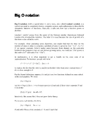 Big O Notation
