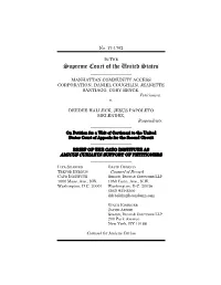 Cato Institute As Amicus Curiae in Support of Petitioners ______
