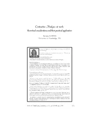 Contrastive Analysis at Work: Theoretical Considerations and Their Practical Application