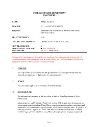 Diplomatic Immunity and Consulate Notification, 1.33
