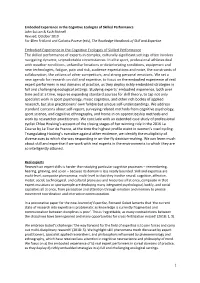 Embodied Experience in the Cognitive Ecologies Of
