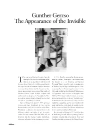 Gunther Gerzso the Appearance of the Invisible