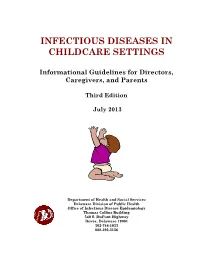 Infectious Disease in Childcare Settings Manual