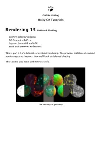 Rendering 13, Deferred Shading, a Unity Tutorial