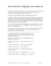 The Constitution (Scheduled Castes) Order, 1950 1 (C.O.19)