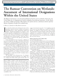 The Ramsar Convention on Wetlands