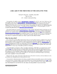 A Decade in the Trenches of the Semantic Web