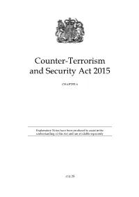 Counter-Terrorism and Security Act 2015