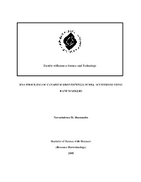 Faculty of Resource Science and Technology DNA PROFILING OF