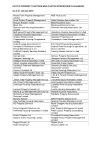 Glasgow List
